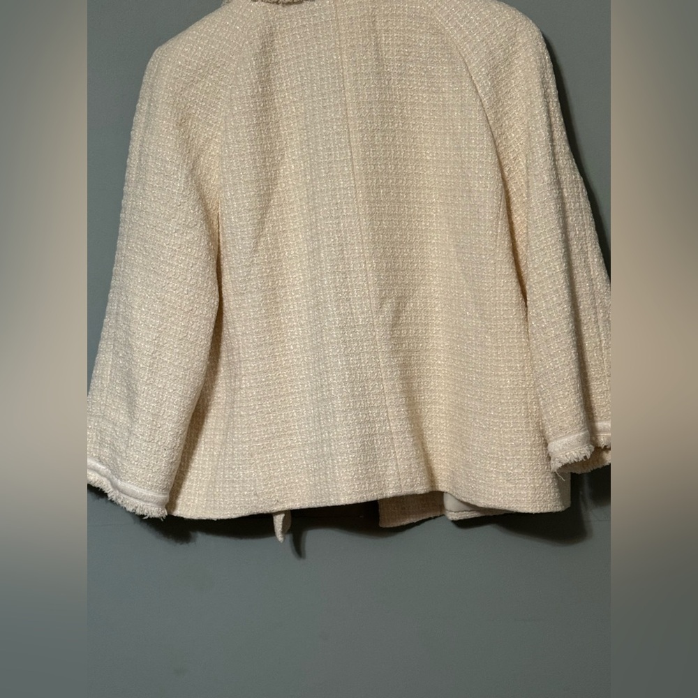 Talbots Ivory Textured Blazer - Picture 6 of 7